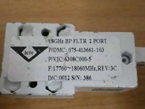 Microwave WR42 Microwave 18 Ghz Band Pass Filter 2 port  