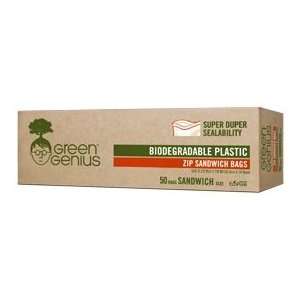 Biodegradable Plastic Food Bag, Zipper Sandwich Bag, 50 bags/box 