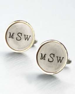 Engraved Gold Cuff Links  