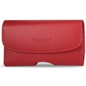 com Plus Size Leather Red Pouch Carrying Case for the APPLE IPHONE 4G 