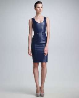 Narciso Rodriguez Leather Detail Sheath Dress $2,295.00