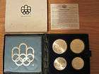 Canada 1976 Montreal Olympic, .925 Sterling Silver Coins Set, 1973 