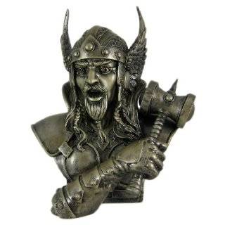 Norse God Odin Bronze Finish Bust Statue Viking 