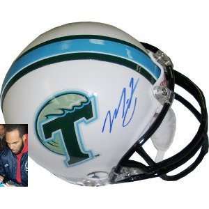  Matt Forte signed Tulane Green Wave Replica Mini Helmet 