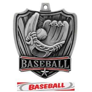 Awards 2.5 Shield Custom Baseball Medals SILVER MEDAL / DELUXE Custom 