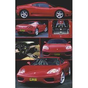 LAMINATED / ENCAPSULATED CAR Ferrari 360 Modena Red Sports Car 6 Pics 