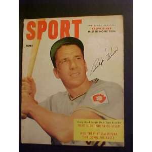 Ralph Kiner Pittsburgh Pirates Autographed June 1952 Sport 