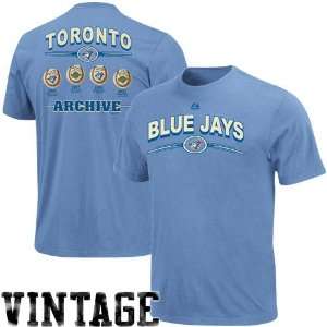   Toronto Blue Jays Team Archive T Shirt   Light Blue: Sports & Outdoors
