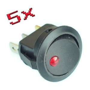   Rocker Toggle LED Switch Red Light On Off Control: Camera & Photo