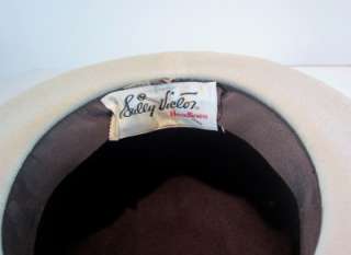 Vintage Ladies Hat 1960s Sally Victor Fur Felt Orig Box Toque Cloche 
