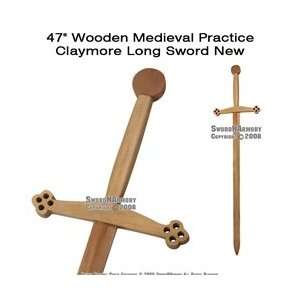    45 Wooden Medieval Practice Claymore Long Sword