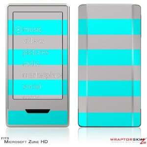 Zune HD Skin   Kearas Psycho Stripes Neon Teal and Gray by 