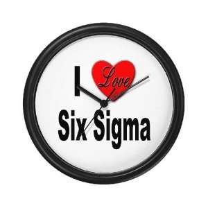  I Love Six Sigma Engineering Wall Clock by 