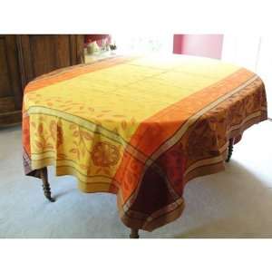  Florentine Yellow Jacquard Tablecloth 100 Inch Kitchen 