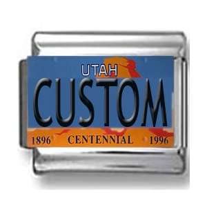  Utah License Plate Custom Italian Charm: Jewelry