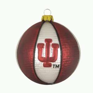  Hoosiers Glass Basketball Christmas Ornaments 3.5 Home & Kitchen