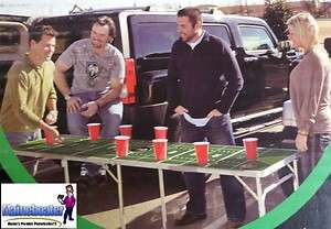   SIZE Tailgating Beer Pong Party Football Table w/ goal posts  