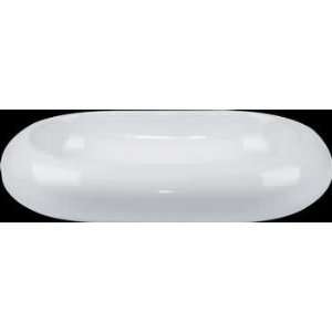   Oblong White Vitreous China Over Counter Vessel Sink: Home Improvement