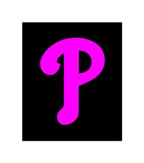 Philadelphia Phillies Logo PINK P Vinyl Sticker 2 #3i  