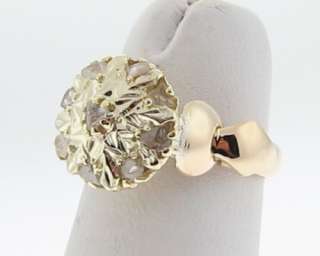 Vintage Estate Genuine Rough Rose Cut Diamonds Ring  