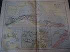 1882 original antique map africa carthago alexandria  