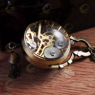 Classic Lady Men Mechanical Ball Pocket Chain Watch New  
