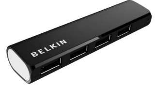 BELKIN USB HUB 4 PORT 2.0 DRUMSTICK TRAVEL UNPOWERED PC MAC LAPTOP 