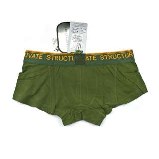 PRIVATE STRUCTURE Mens Olive Green Underwear Man Cotton Boxer Shorts S 