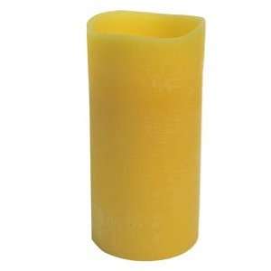  4x 8 Yellow Distressed Texture Flameless Candles by 