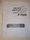 Luxman Service Manual~F 105 Amplifier~Orig​inal