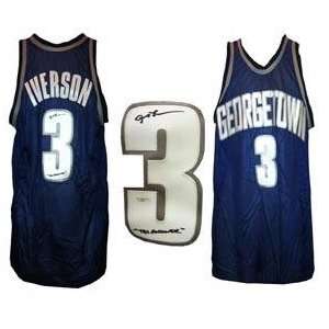  Georgetown THE ANSWER JSA COA   Autographed College Jerseys Sports
