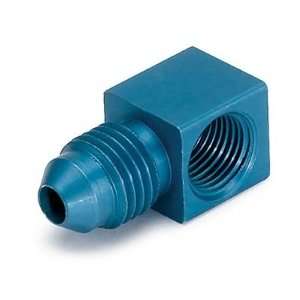   Angle Fitting, For Pressure Gauges, Using #4 Braided SS Line, Blue