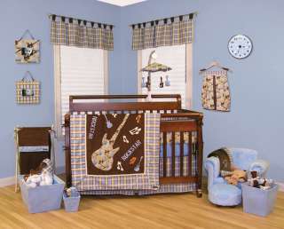 Trend Lab Rock Star 4 pc Baby Nursery Crib Bedding Set  