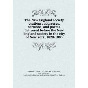 poems delivered before the New England society in the city of New York 