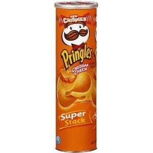 Pringles Potato Crisps, Cheddar Cheese, 6.3 oz (Pack of 12)