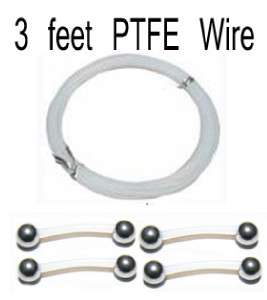 14GA PTFE WIRE BODY PIERCINGS BELLY SURFACE INDUSTRIAL  
