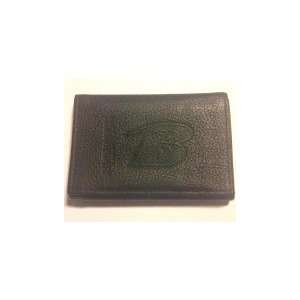    Ravens Black Leather Embossed Trifold Wallet 