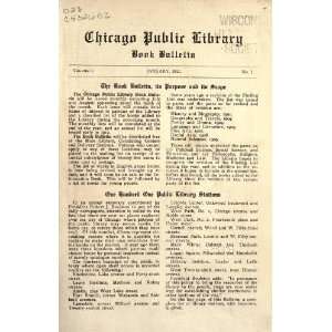  Book Bulletin: Chicago Public Library: Books