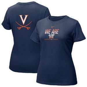   Nike Virginia Cavaliers Navy Blue Ladies Uniform T shirt: Sports