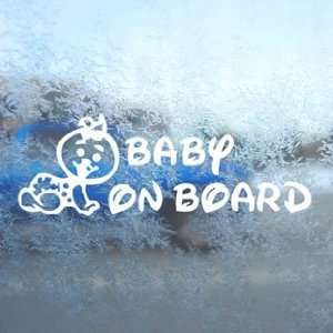  Baby On Board (Girl) White Decal Car Window Laptop White 
