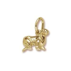   Sea Lion Charm, 22K Yellow Gold Plate on Sterling Silver Jewelry