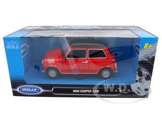 OLD MINI COOPER 1300 RED 1:24 DIECAST CAR MODEL  
