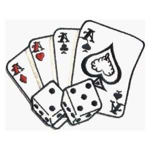 Aces with Pair of Dice   Poker / Gambling Related Embroidered Iron 