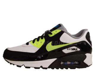   90 GS Black White Green 2011 Kids Youth Running Shoes 307793040  