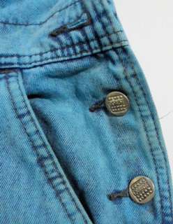 Vintage 90s EXHAUST Hip Hop Style Jean DENIM Shredded OVERALLS Shorts 