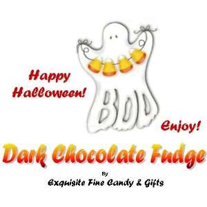 Custom Labeled Gift BOO Halloween Dark Chocolate Fudge Box:  