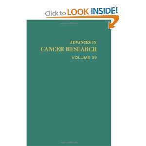  ADVANCES IN CANCER RESEARCH, VOLUME 29, Volume 29 (v. 29 