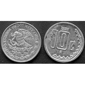 Brilliant Uncirculated 1998 Mexican 10 Centavos    Minted in Stainless 