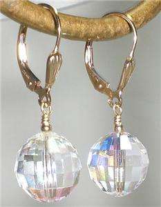   Crystal AB 14K Gold Filled Earrings Made With Swarovski Elements
