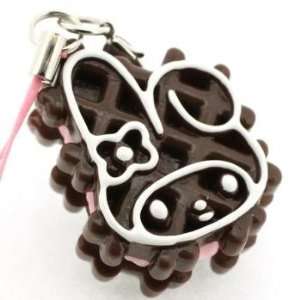   My Melody x Sweets Cell Phone Charm (Chocolate Waffle) Electronics